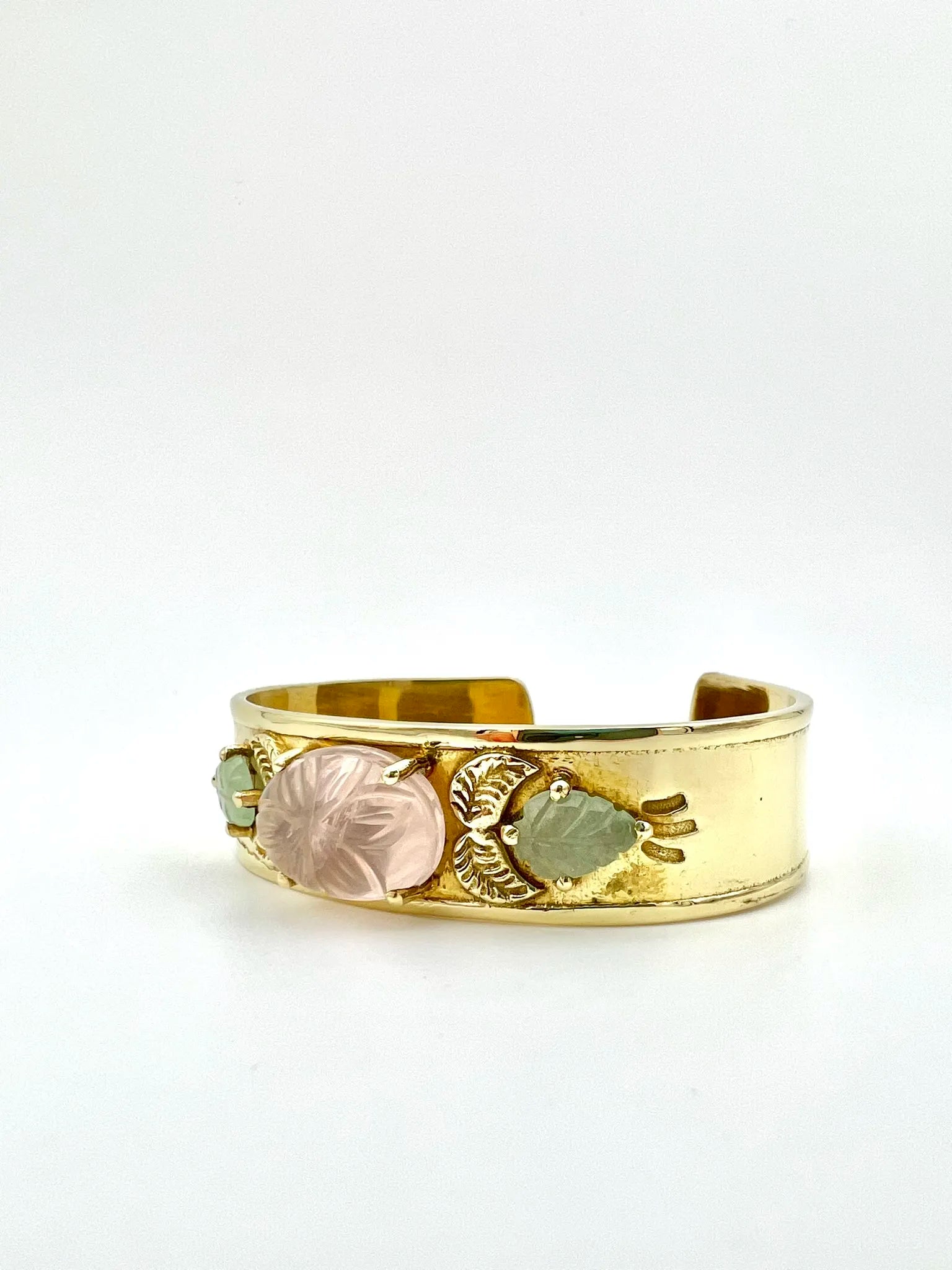ojigi jonc marguerite quartz rose jade