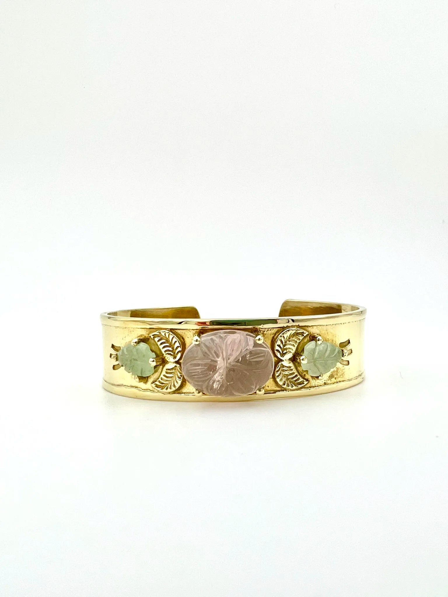 ojigi jonc marguerite quartz rose jade
