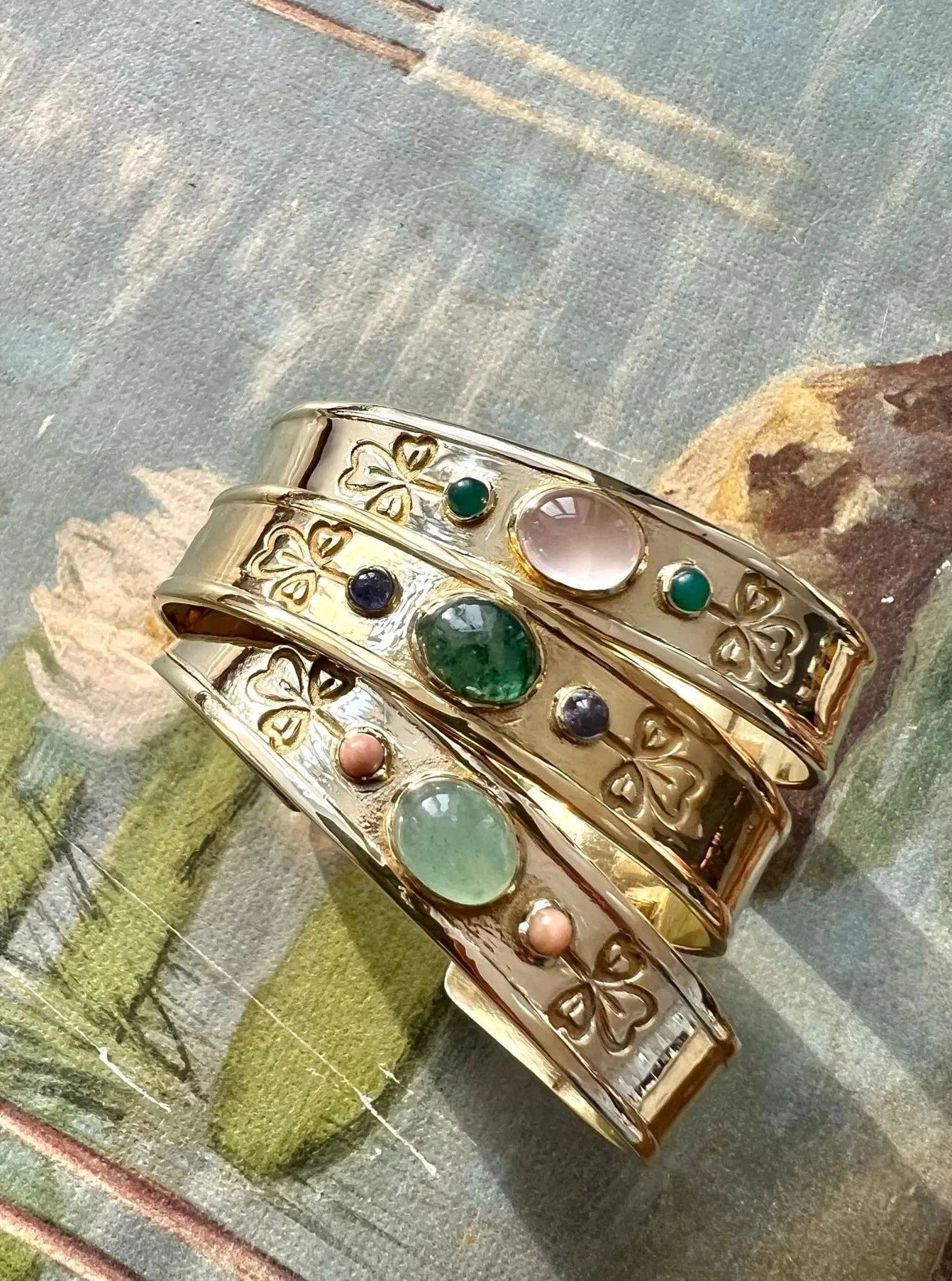 ojigi jonc oxalis calcédoine rose onyx vert